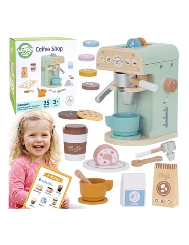 ⁨WOOPIE GREEN Drewniany Ekspres do Kawy Cukiernia Barista 25 el.⁩ w sklepie Wasserman.eu