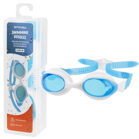 ⁨Okulary pływackie Spokey Flippi Jr (kolor Biały. Niebieski, rozmiar N/A)⁩ w sklepie Wasserman.eu