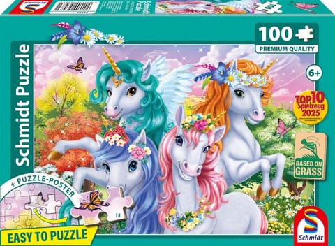 ⁨Puzzle 100 Zdjęcie jednorożców⁩ w sklepie Wasserman.eu