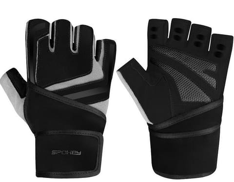 ⁨Rękawice fitnes Spokey Bolster (kolor Czarny, rozmiar M)⁩ w sklepie Wasserman.eu