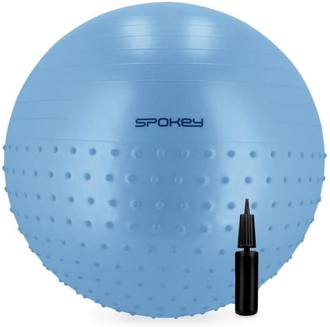 ⁨Piłka gimnastyczna Spokey Half Fit (kolor Niebieski, rozmiar 65 CM)⁩ w sklepie Wasserman.eu