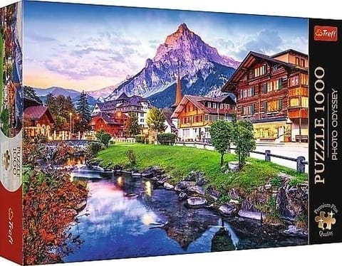 ⁨Puzzle 1000 Alpejskie miasteczko Szwajcaria TREFL⁩ w sklepie Wasserman.eu
