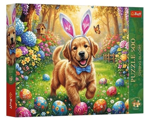 ⁨Puzzle 500 Premium Plus Wielkanocny piesek TREFL⁩ w sklepie Wasserman.eu