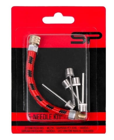 ⁨Zestaw igieł + wężyk Spokey Suzaro (kolor Czerwony. Szary/Srebrny, rozmiar N/A)⁩ w sklepie Wasserman.eu