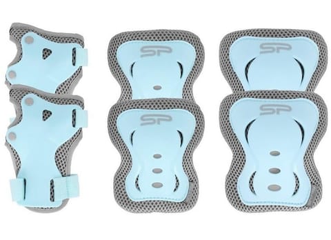 ⁨Ochraniacze do łyżworolek Spokey Shield 940928 (kolor Niebieski. Szary/Srebrny, rozmiar L)⁩ w sklepie Wasserman.eu