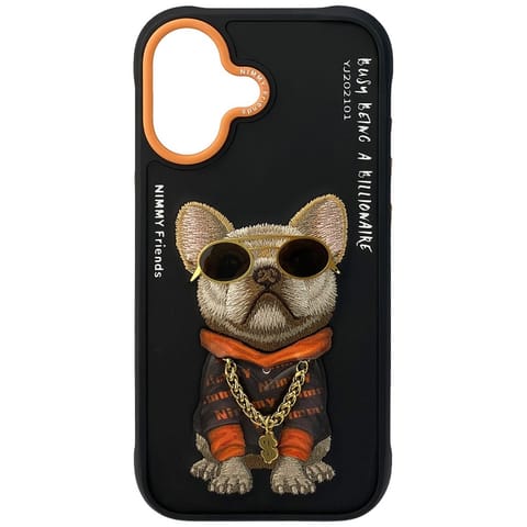 ⁨Etui Nimmy Glasses Cool Dog do iPhone 17 czarny⁩ w sklepie Wasserman.eu