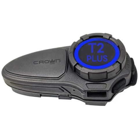 ⁨Interkom motocyklowy Crown T2 Plus       Bluetooth czarny⁩ w sklepie Wasserman.eu