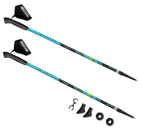 ⁨Kijki Nordic Walking Spokey Meadow 929462 (kolor Czarny. Niebieski. Zielony)⁩ w sklepie Wasserman.eu