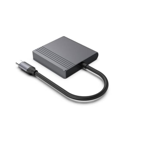 ⁨Adapter USB-C męski do HDMI + DP, 4K przy 60 Hz Gembird czarny⁩ w sklepie Wasserman.eu