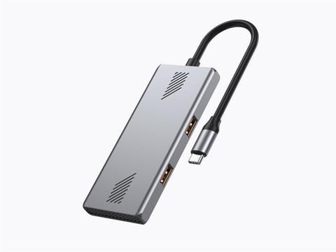 ⁨Hub USB-C 2 x USB-A + 2 x USB-C Gembird srebrny⁩ w sklepie Wasserman.eu