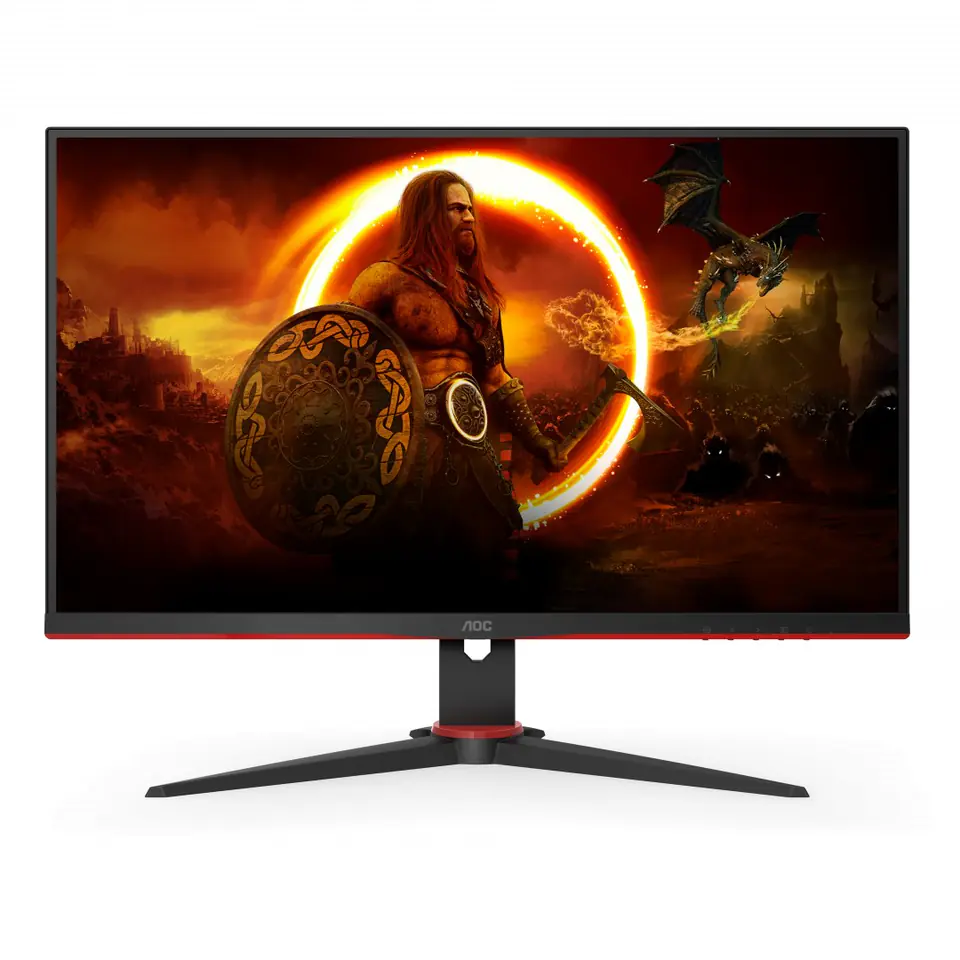 ⁨AOC Gaming Monitor 24G2SAE/BK 24 ", VA, FHD, 1920 x 1080, 16:9, 4 ms, 350 cd/m², Black/Red, HDMI ports quantity 2, 165 Hz⁩ w sklepie Wasserman.eu