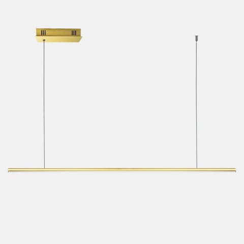 ⁨Lampa wisząca Linea No.1B 150cm 3k złota (Barwa światła delikatnie ciepła, Kolor Złoty, Możliwość ściemniania nie)⁩ w sklepie Wasserman.eu