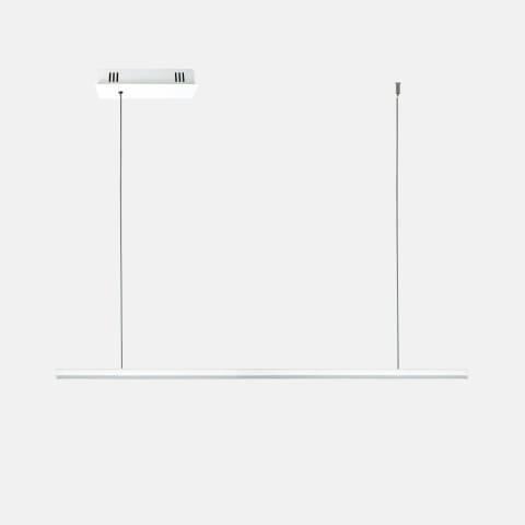 ⁨Lampa wisząca Linea No.1B 100cm 3k biała ściemnialna (Barwa światła delikatnie ciepła, Kolor Biały, Możliwość ściemniania tak)⁩ w sklepie Wasserman.eu