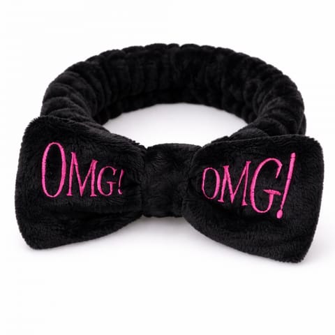 ⁨Opaska kosmetyczna uszka ozdobna czarna O229WZ2⁩ w sklepie Wasserman.eu