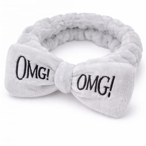 ⁨Opaska kosmetyczna uszka ozdobna szara O229WZ3⁩ w sklepie Wasserman.eu