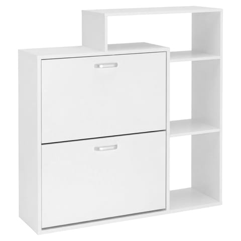 ⁨Szafka na buty z regałem ZEFIR white⁩ w sklepie Wasserman.eu