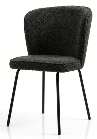 ⁨Krzesło tapicerowane TEDDY BLACK⁩ w sklepie Wasserman.eu