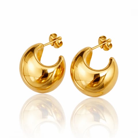 ⁨Kolczyki ze stali szlachetnej pozłacanej KST3171⁩ w sklepie Wasserman.eu