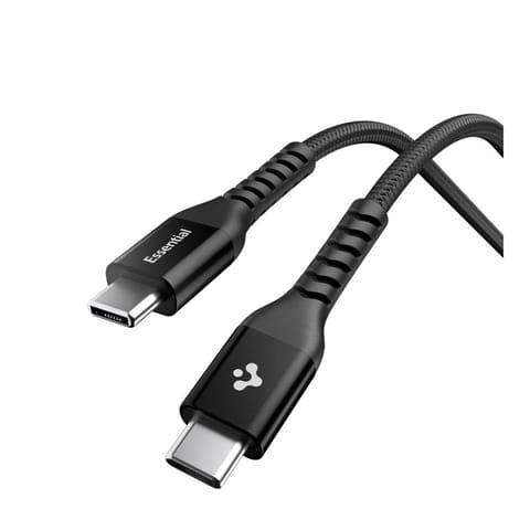 ⁨Spigen EB10010CCA Essential - Kabel USB-C do USB-C 100W 1m (Czarny)⁩ w sklepie Wasserman.eu