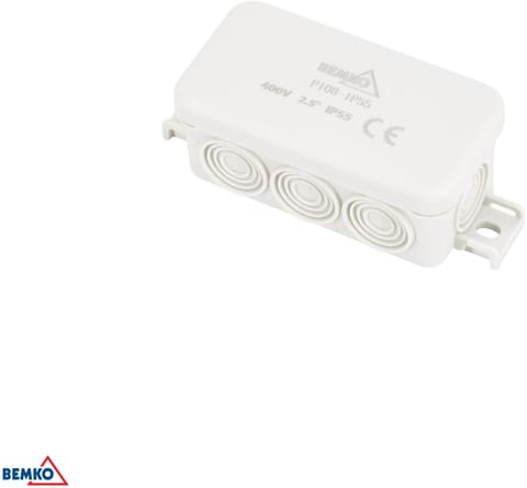 ⁨PUSZKA INSTALACYJNA NATYNKOWA 85x45x37MM IP55 8P JASNOSZARA E04-PI08-IP55⁩ w sklepie Wasserman.eu