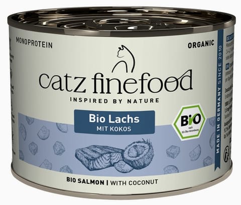 ⁨Catz Finefood Organic Bio Łosoś (N.513) puszka 200g⁩ w sklepie Wasserman.eu