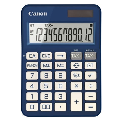 ⁨Canon kalkulator KS-125KB-BL 6818C004, niebieska, biurkowy, 12 miejsc, automatyczne wyłączanie⁩ w sklepie Wasserman.eu