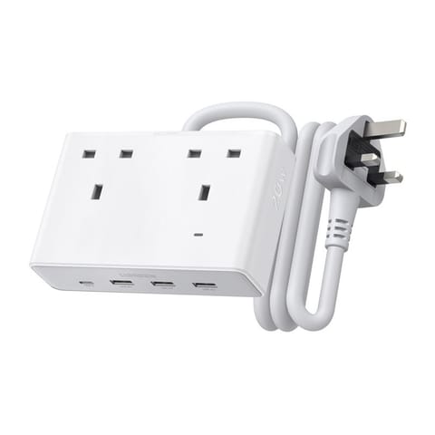 ⁨Listwa zasilająca Ugreen Nexode S620 2x AC, 3x USB, 1x USB-C, 1.5m (biała)⁩ w sklepie Wasserman.eu