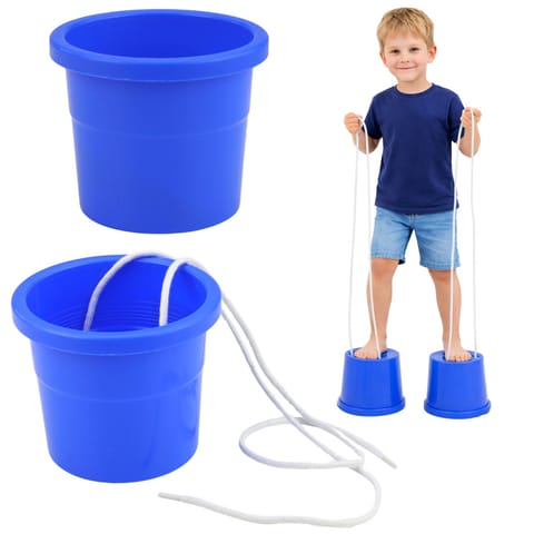 ⁨Szczudła Kubełkowe Kubeczki Trening Równowagi Niebieskie 2 szt.⁩ w sklepie Wasserman.eu