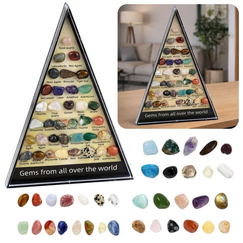 ⁨Zestaw Naukowy Edukacyjny Kolekcja Kamieni Naturalnych Minerały 36 szt.⁩ w sklepie Wasserman.eu