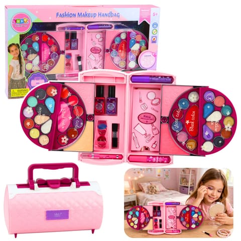 ⁨Zestaw Piękności Do Makijażu i Paznokci Kosmetyki Cienie Lakiery Kuferek⁩ w sklepie Wasserman.eu