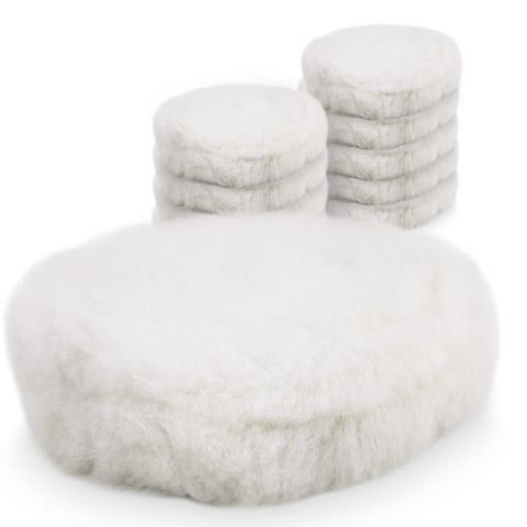 ⁨Futra polerskie 180mm na rzep 10 szt wełniane do polerki lakieru auta⁩ w sklepie Wasserman.eu