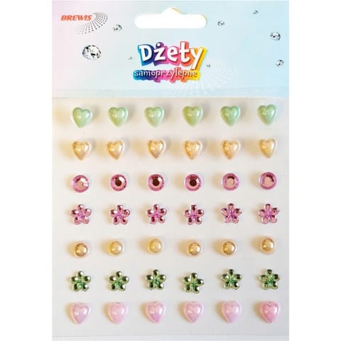 ⁨Dżety samoprzylepne DS106 kwiatki, serca BREWIS⁩ w sklepie Wasserman.eu