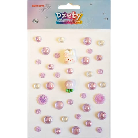⁨Dżety samoprzylepne DS109 fioletowe perełki BREWIS⁩ w sklepie Wasserman.eu