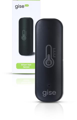 ⁨GISE Smart Czujnik temperatury i wilgotności Wi-Fi Czarny | Tuya | GTHS-WF-01-B⁩ w sklepie Wasserman.eu