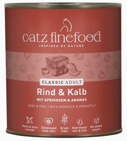 ⁨Catz Finefood Classic N.07 Veal can 800g⁩ at Wasserman.eu