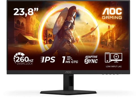 ⁨Monitor AOC 24G4ZRE (23.8" /Rapid IPS /260Hz /1920 x 1080 /Czarny)⁩ w sklepie Wasserman.eu