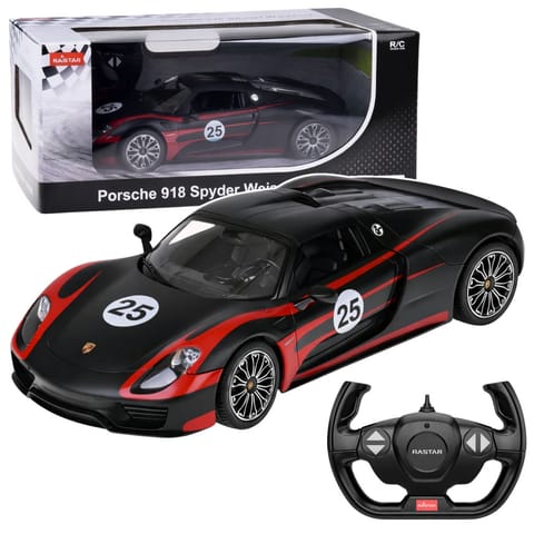 ⁨Auto Porsche 918 Spyder Performance Zdalnie Sterowane RC Czarne Rastar 1:14⁩ w sklepie Wasserman.eu
