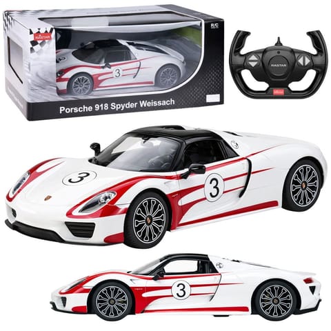 ⁨Auto Porsche 918 Spyder Performance Zdalnie Sterowane RC Białe Rastar 1:14⁩ w sklepie Wasserman.eu