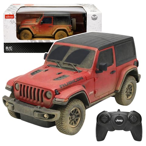 ⁨Auto JEEP Wrangler Rubicon-Muddy Zdalnie Sterowane RC Czerwone Rastar 1:24⁩ w sklepie Wasserman.eu
