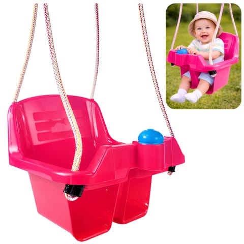 ⁨Huśtawka Kubełkowa Różowa Dla Dzieci 5237⁩ w sklepie Wasserman.eu