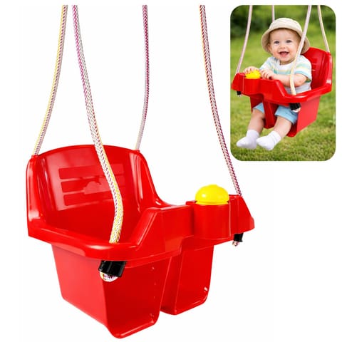 ⁨Huśtawka Kubełkowa Czerwona Dla Dzieci 5237⁩ w sklepie Wasserman.eu