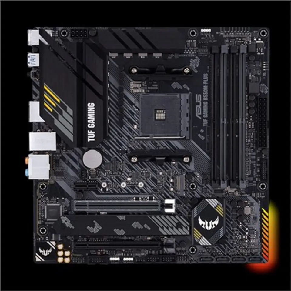 ⁨Asus | TUF Gaming B550M-Plus | Gniazda pamięci 4 | Chipset AMD B | Micro ATX | Rodzina procesorów AMD | Gniazdo procesora AM4 |⁩ w sklepie Wasserman.eu