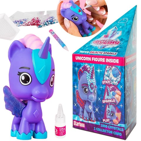 ⁨Crystalverse Konik JEDNOROŻEC - haft diamentowy DIY 3 modele ZA6181⁩ w sklepie Wasserman.eu