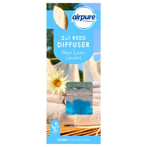 ⁨Airpure Fresh Linen Comfort Dyfuzor Zapachowy z Patyczkami 30 ml⁩ w sklepie Wasserman.eu
