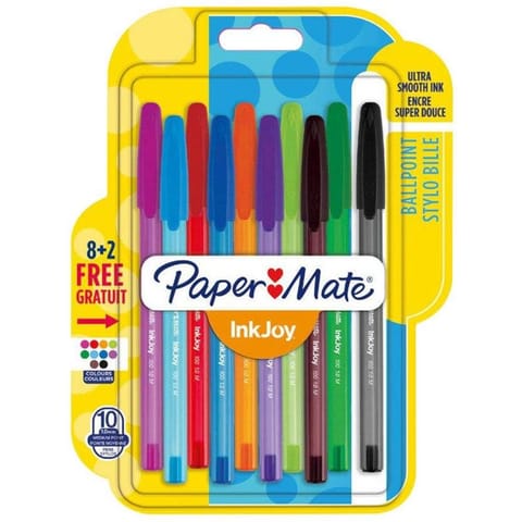 ⁨Zestaw długopisów INKJOY 10kol. 1,0mm PAPERMATE 1956751⁩ w sklepie Wasserman.eu