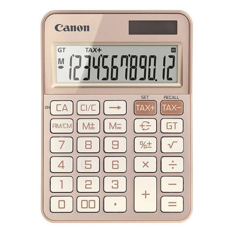 ⁨Canon kalkulator KS-125KB-GD 6818C001, różowa, biurkowy, 12 miejsc, automatyczne wyłączanie⁩ w sklepie Wasserman.eu