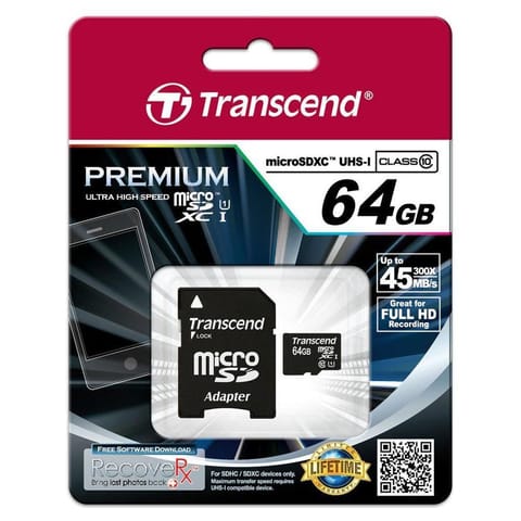 Transcend SDHC Micro UHS-1 64GB Class 10 w sklepie Wasserman.eu