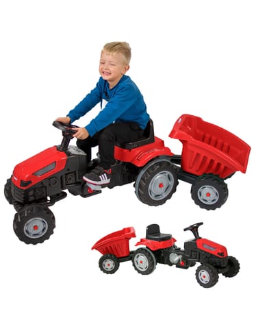 ⁨WOOPIE Traktor na Pedały Farmer GoTrac MAXI z Przyczepą Ciche Koła⁩ w sklepie Wasserman.eu