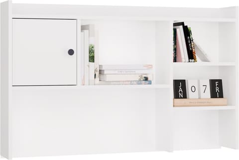 ⁨Nadstawka do Biurka 120 cm BIAŁA 1 Drzwi Regał Na Książki Dokumenty⁩ w sklepie Wasserman.eu