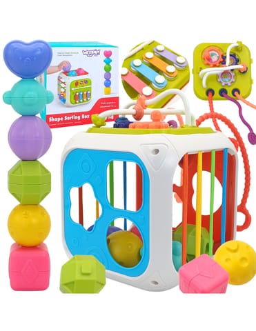 ⁨WOOPIE BABY Sensoryczna Edukacyjna Kostka Aktywności⁩ w sklepie Wasserman.eu